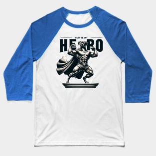 Canine Caped Crusader Baseball T-Shirt